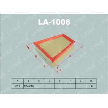 Фильтр воздушный LYNXauto LA-1006