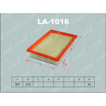 Фильтр воздушный LYNXauto LA-1016