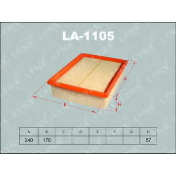 Фильтр воздушный LYNXauto LA-1105