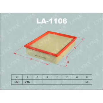 Фильтр воздушный LYNXauto LA-1106