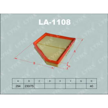 Фильтр воздушный LYNXauto LA-1108