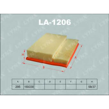 Фильтр воздушный LYNXauto LA-1206