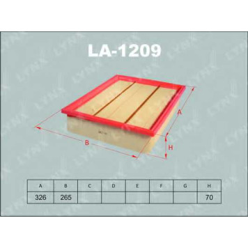 Фильтр воздушный LYNXauto LA-1209