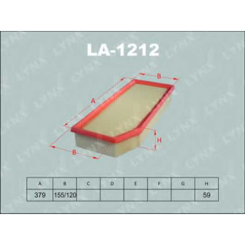 Фильтр воздушный LYNXauto LA-1212