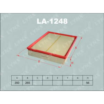 Фильтр воздушный LYNXauto LA-1248