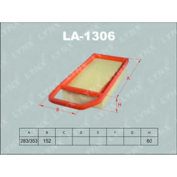 Фильтр воздушный LYNXauto LA-1306