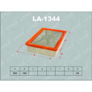 Фильтр воздушный LYNXauto LA-1344