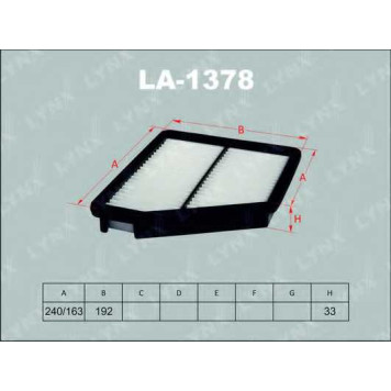 Фильтр воздушный LYNXauto LA-1378