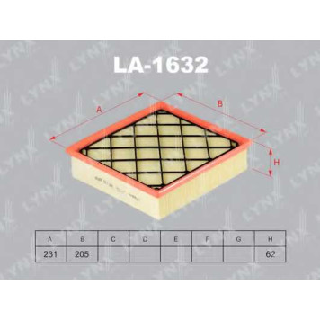 Фильтр воздушный LYNXauto LA-1632