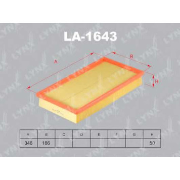 Фильтр воздушный LYNXauto LA-1643