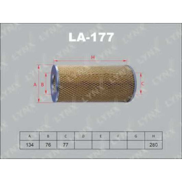 Фильтр воздушный LYNXauto LA-177