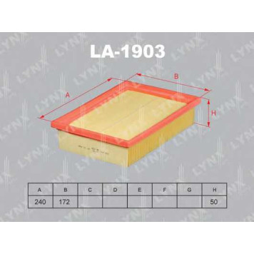 Фильтр воздушный LYNXauto LA-1903