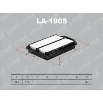 Фильтр воздушный LYNXauto LA-1905