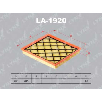 Фильтр воздушный LYNXauto LA-1920