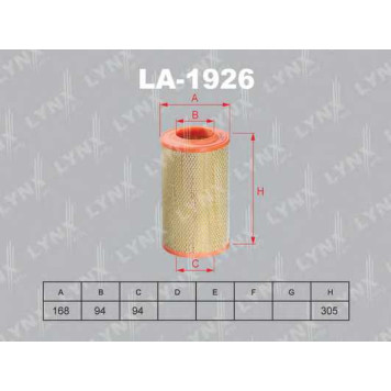 Фильтр воздушный LYNXauto LA-1926
