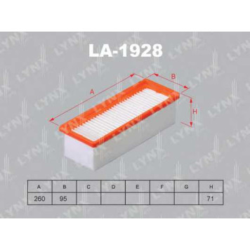 Фильтр воздушный LYNXauto LA-1928