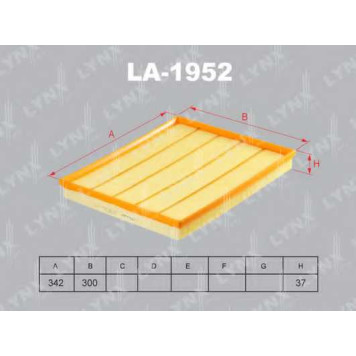 Фильтр воздушный LYNXauto LA-1952