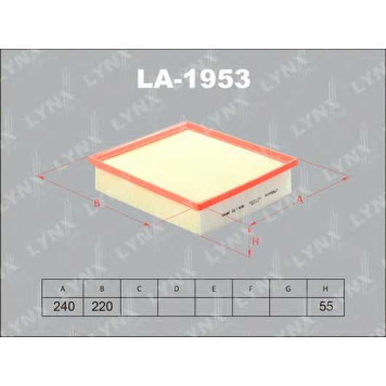 Фильтр воздушный LYNXauto LA-1953