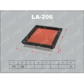 Фильтр воздушный LYNXauto LA-206