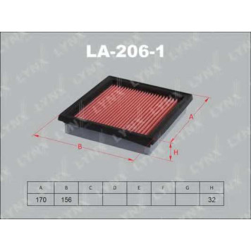 Фильтр воздушный LYNXauto LA-206-1