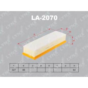 Фильтр воздушный LYNXauto LA-2070