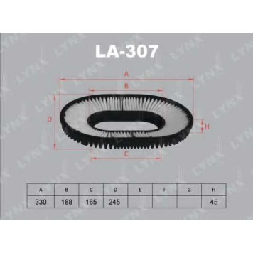 Фильтр воздушный LYNXauto LA-307
