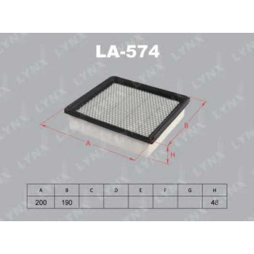 Фильтр воздушный LYNXauto LA-574