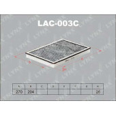 Фильтр салонный LYNXauto LAC-003C