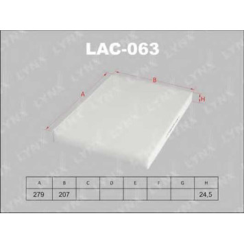 Фильтр салонный LYNXauto LAC-063