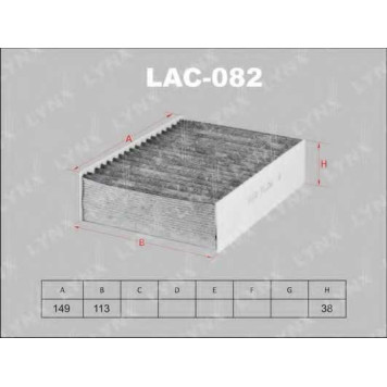 Фильтр салонный LYNXauto LAC-082