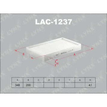 Фильтр салонный LYNXauto LAC-1237