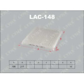 Фильтр салонный LYNXauto LAC-148