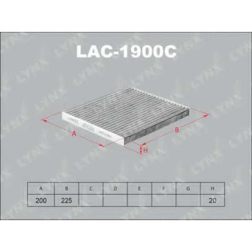 Фильтр салонный LYNXauto LAC-1900C