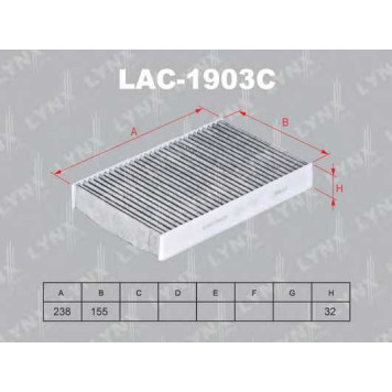 Фильтр салонный LYNXauto LAC-1903C