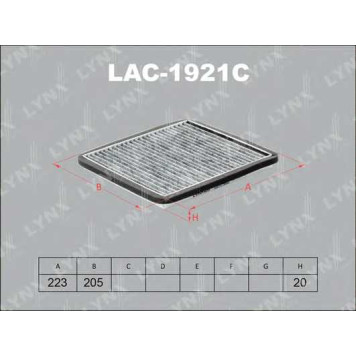 Фильтр салонный LYNXauto LAC-1921C