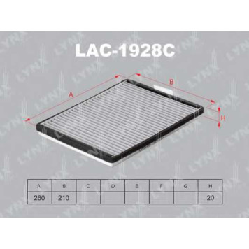 Фильтр салонный LYNXauto LAC-1928C