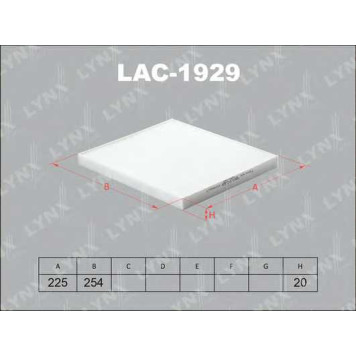 Фильтр салонный LYNXauto LAC-1929