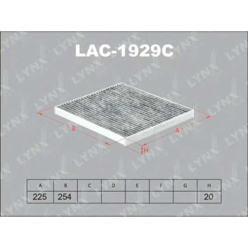 Фильтр салонный LYNXauto LAC-1929C