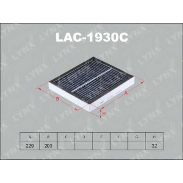 Фильтр салонный LYNXauto LAC-1930C