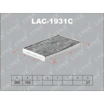 Фильтр салонный LYNXauto LAC-1931C