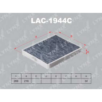 Фильтр салонный LYNXauto LAC-1944C