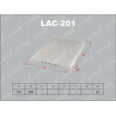 Фильтр салонный LYNXauto LAC-201