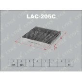 Фильтр салонный LYNXauto LAC-205C