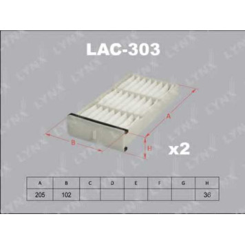 Фильтр салонный LYNXauto LAC-303