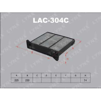 Фильтр салонный LYNXauto LAC-304C