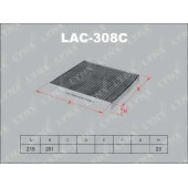 Фильтр салонный LYNXauto LAC-308C