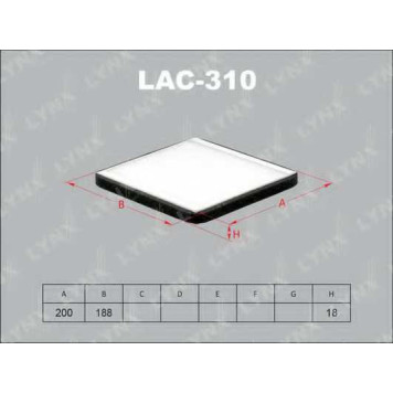 Фильтр салонный LYNXauto LAC-310
