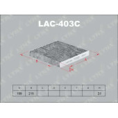 Фильтр салонный LYNXauto LAC-403C