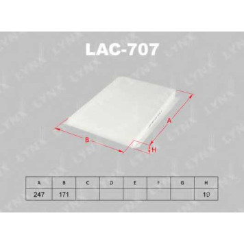 Фильтр салонный LYNXauto LAC-707