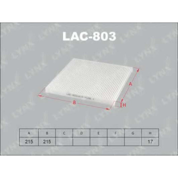 Фильтр салонный LYNXauto LAC-803